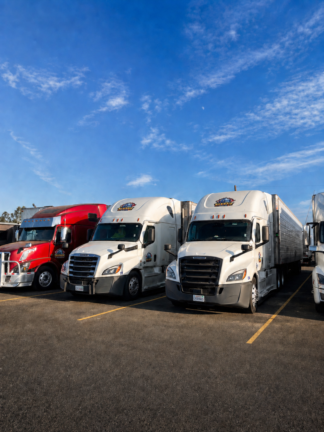 Branded SBR fleet ready for pickup and delivery